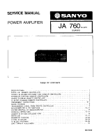 Sanyo JA-760 - Service Manual 